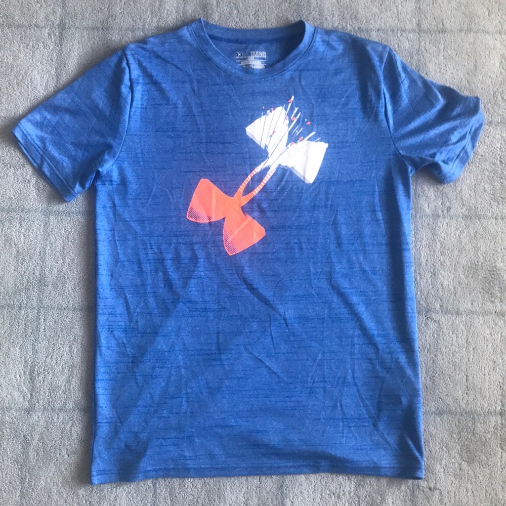 Under Armour Youth blue and orange tee